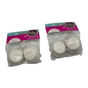 Mini White Cupcake Liners, 200, Grease Resistant, Easy to Peel & Bake 2 X 100 Ct